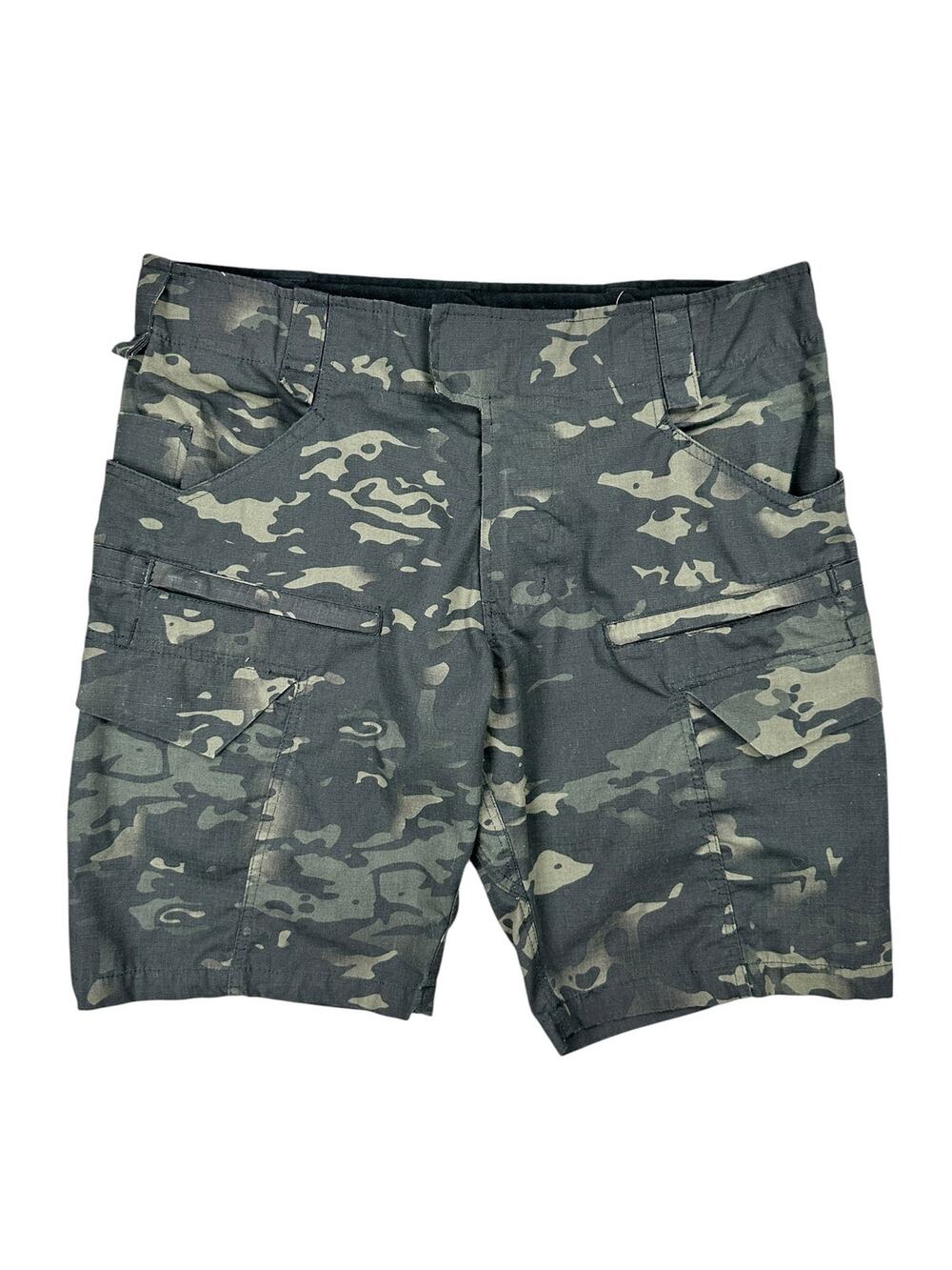 Yevhev Tactical Camo Combat Cargo Shorts Dark Green — Size XL